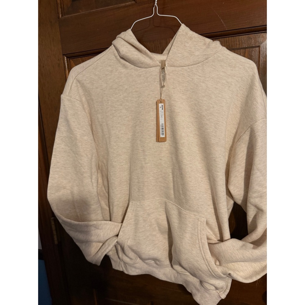Skims Cotton Fleece Classic Pullover Hoodie Oatmeal Heather PL-PLO-8365W L